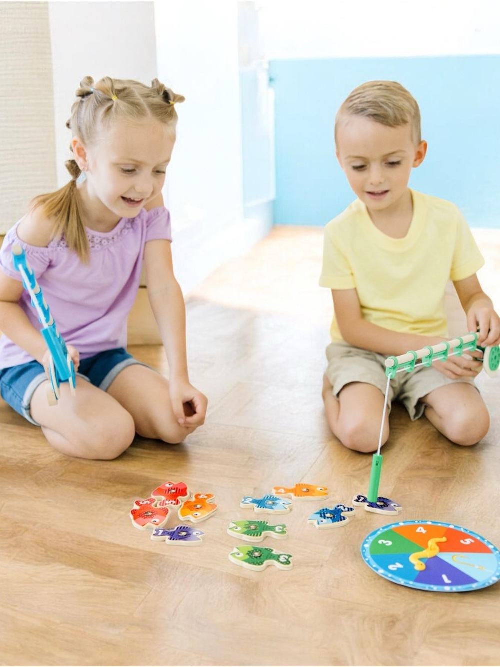 Magnetic Fishing Clock Game - Colorful Fish Matching Toy